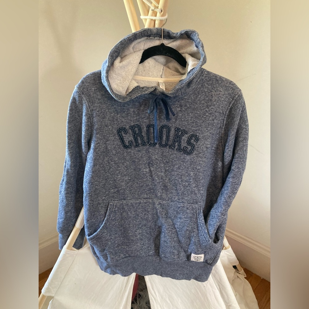Crooks and castles navy hoodie size small